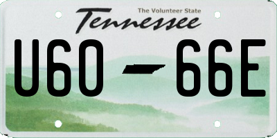 TN license plate U6066E