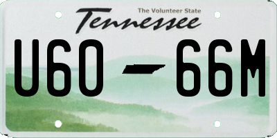 TN license plate U6066M