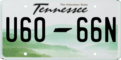 TN license plate U6066N