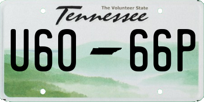 TN license plate U6066P