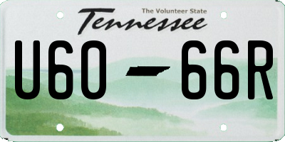 TN license plate U6066R