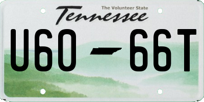 TN license plate U6066T