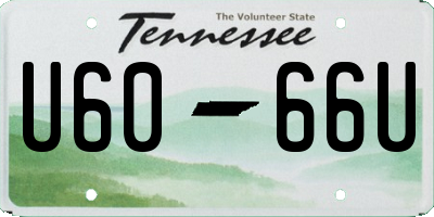 TN license plate U6066U
