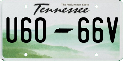 TN license plate U6066V