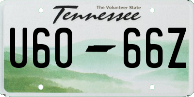 TN license plate U6066Z
