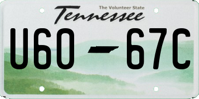 TN license plate U6067C