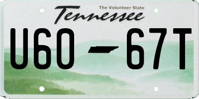 TN license plate U6067T
