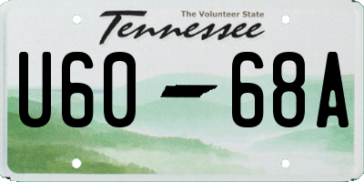 TN license plate U6068A