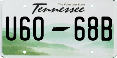 TN license plate U6068B