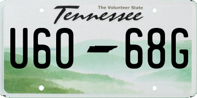 TN license plate U6068G