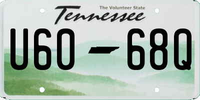 TN license plate U6068Q
