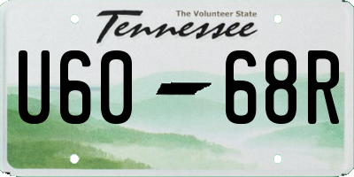 TN license plate U6068R