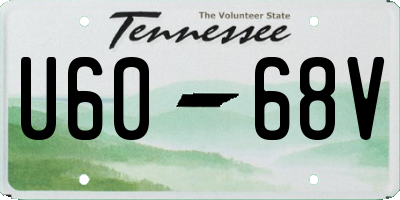 TN license plate U6068V