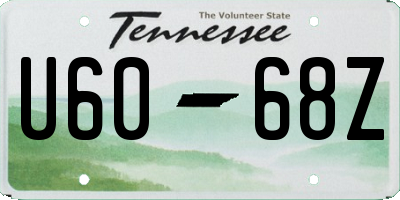 TN license plate U6068Z