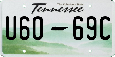TN license plate U6069C