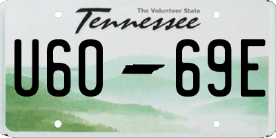 TN license plate U6069E