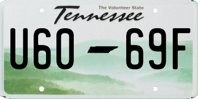 TN license plate U6069F