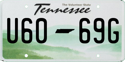 TN license plate U6069G