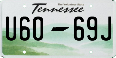 TN license plate U6069J