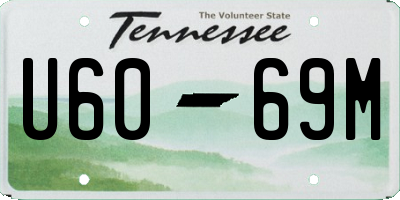 TN license plate U6069M