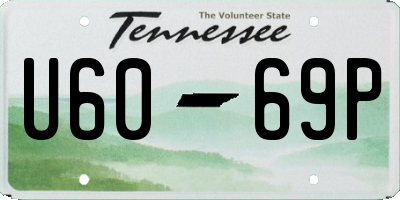 TN license plate U6069P