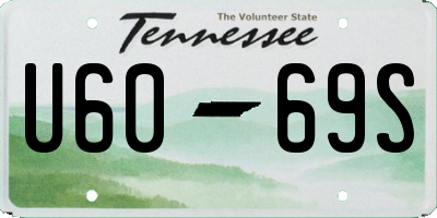 TN license plate U6069S