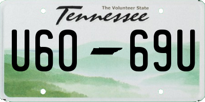 TN license plate U6069U