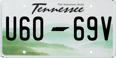 TN license plate U6069V