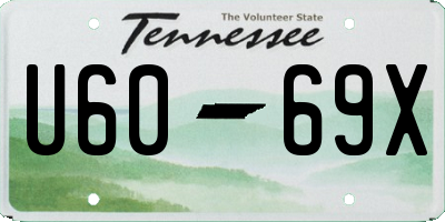 TN license plate U6069X