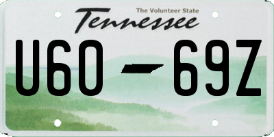 TN license plate U6069Z