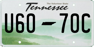 TN license plate U6070C