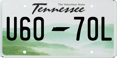 TN license plate U6070L