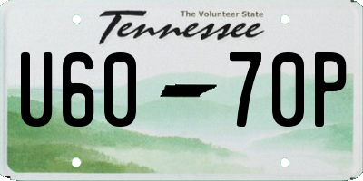 TN license plate U6070P