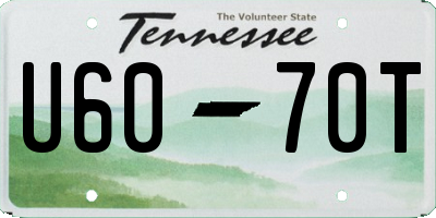 TN license plate U6070T