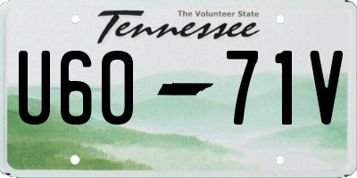 TN license plate U6071V