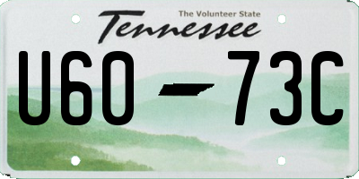 TN license plate U6073C