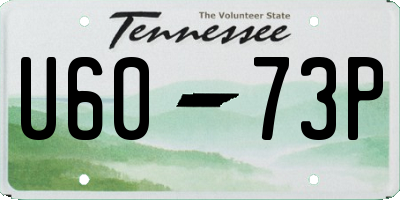 TN license plate U6073P