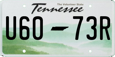 TN license plate U6073R