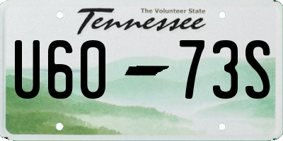 TN license plate U6073S