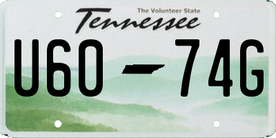 TN license plate U6074G