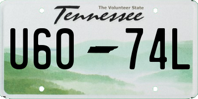 TN license plate U6074L