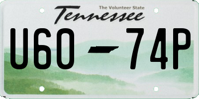 TN license plate U6074P