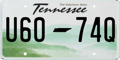 TN license plate U6074Q