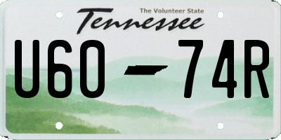 TN license plate U6074R
