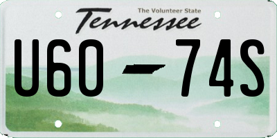 TN license plate U6074S