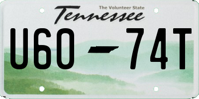 TN license plate U6074T
