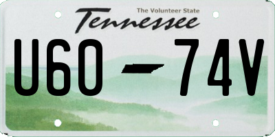 TN license plate U6074V