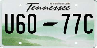 TN license plate U6077C