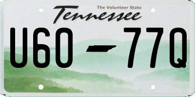 TN license plate U6077Q