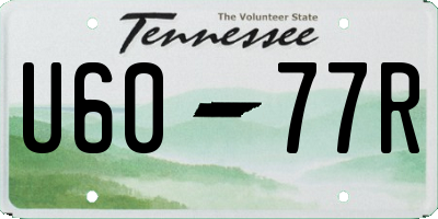 TN license plate U6077R
